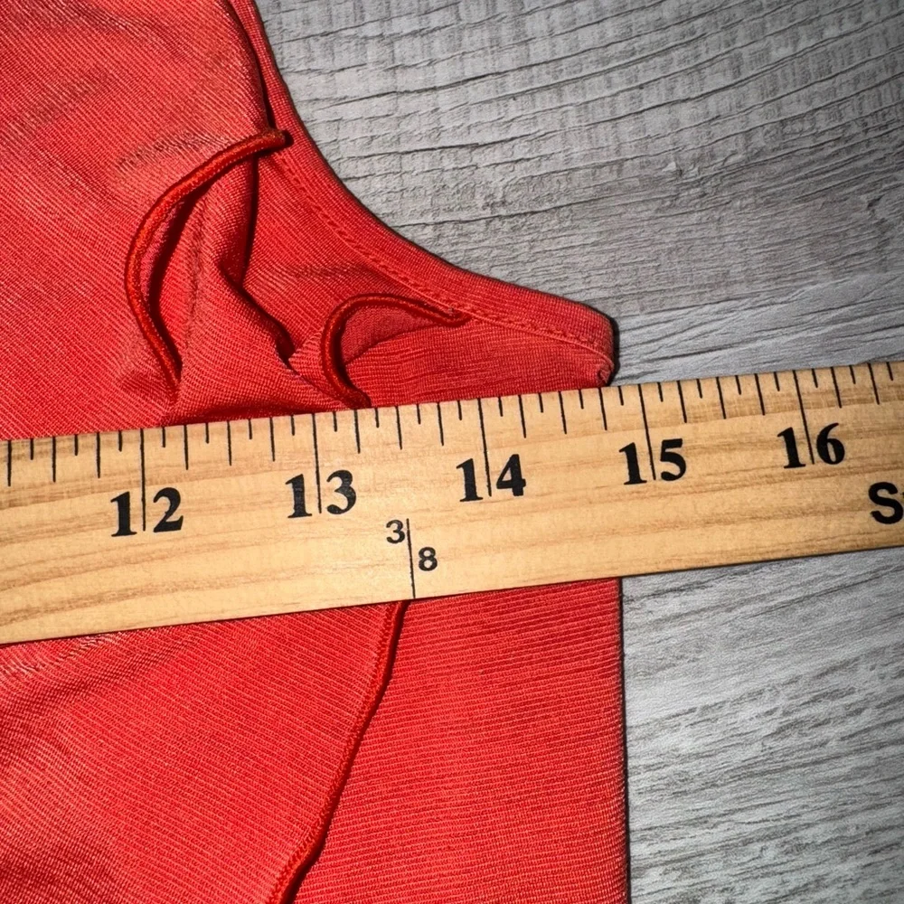 HeartSoul Orange Ruffle Front Tank Top Smocked‎ Hem Sleeveless Women’s M Y2K